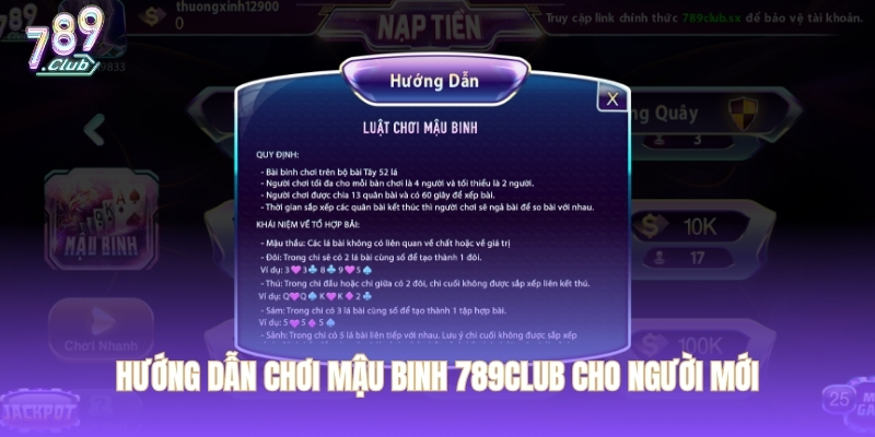 Hướng dẫn chơi mậu binh 789CLUB cho người mới