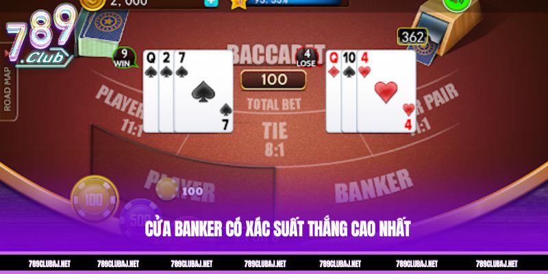 Cửa banker có xác suất thắng cao nhất