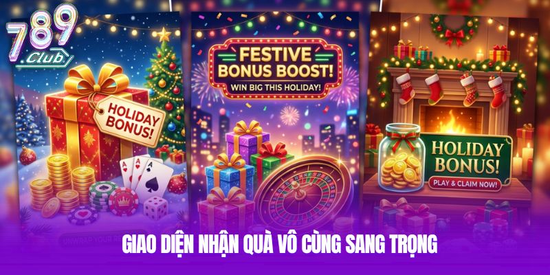 Giao diện nhận quà vô cùng sang trọng Giao diện nhận quà vô cùng sang trọng