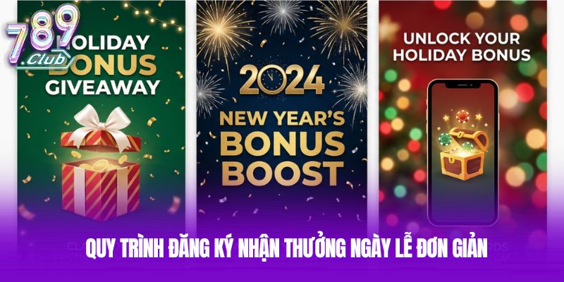 Quy trình đăng ký nhận thưởng ngày lễ đơn giản Quy trình đăng ký nhận thưởng ngày lễ đơn giản